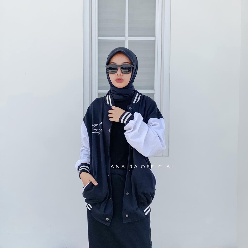 STAY STRONG BASEBALL JAKET WANITA PRIA OVERSIZE