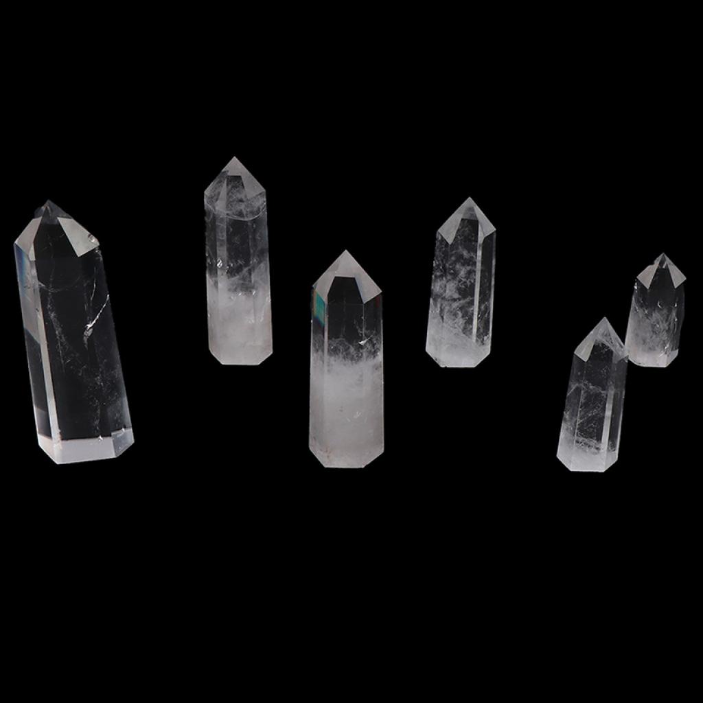 Gentlehappy Clear Quartz Crystal Point Spesimen Tongkat Alami Reiki Healing Stone