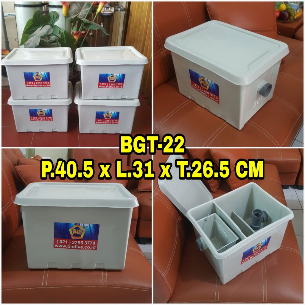 Grease Trap Portable Biofive 22 Liter, Tipe BGT-22