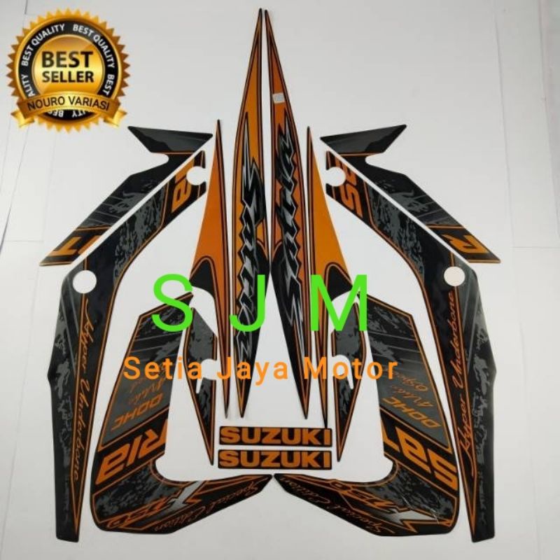 striping suzuki satria fu f 150 2012 2013 barong se gold list body standar berkualitas termurah