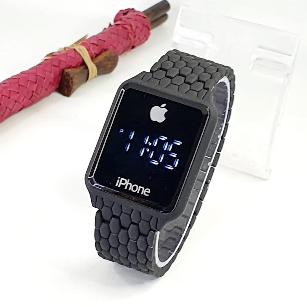 JAM TANGAN WANITA CEWEK IPHONE LED TOUCHSCREEN STRAP RANTAI NYALA DALAM GELAP