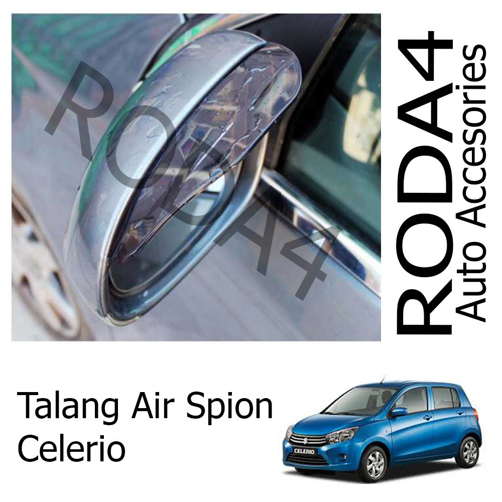 Talang Air / Mika Pelindung Spion Mobil dari Hujan (1 Set Isi 2) Celerio