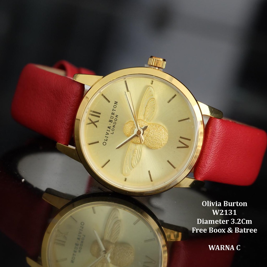 Jam Tangan Wanita/Cewek OB Bulat cantik tali kulit super