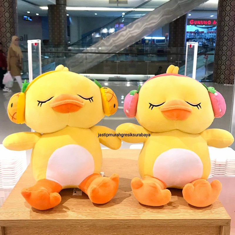 FRUIT EARPHONES DUCK BONEKA BEBEK MINISO BONEKA MINISO