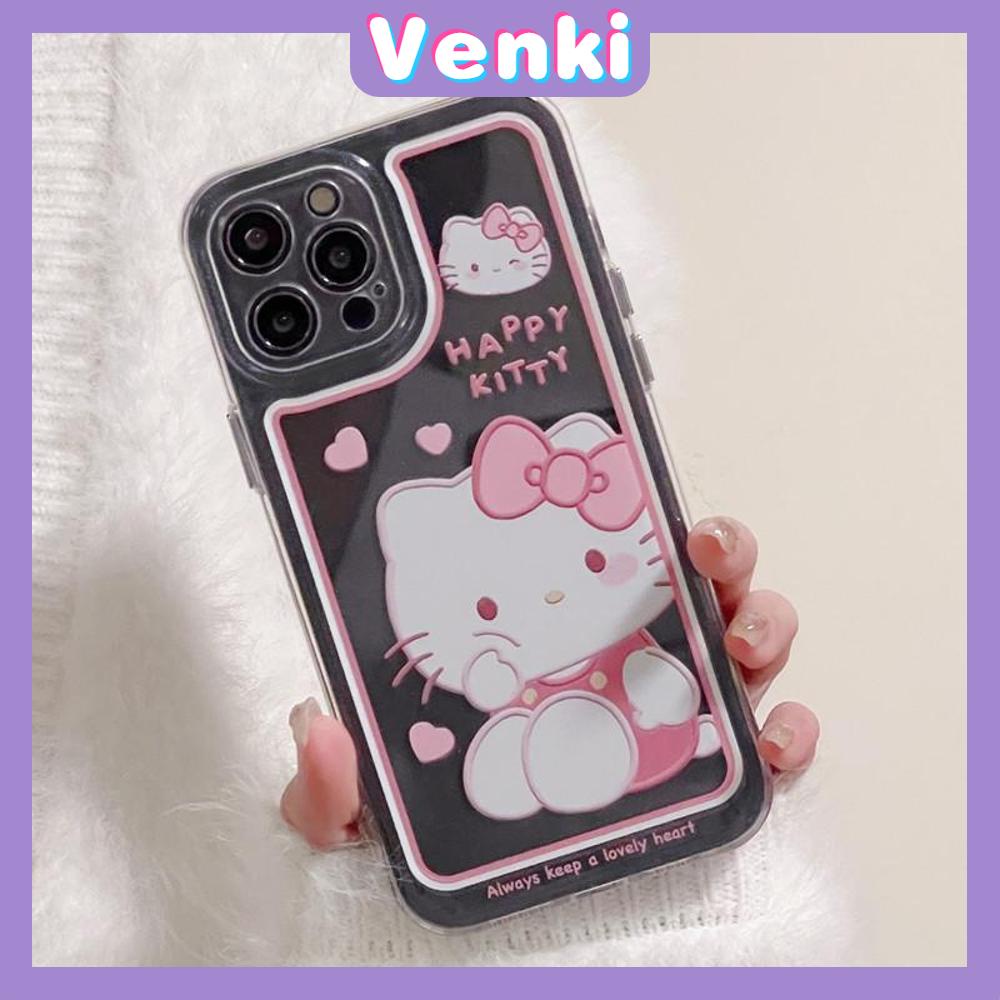 iPhone Case Clear Case Soft Thick TPU Shockproof Super Transparent Protection Camera Plating Button Pink Cartoon Cute For iPhone 13 Pro Max iPhone 12 Pro Max iPhone 11 iPhone 7Plus