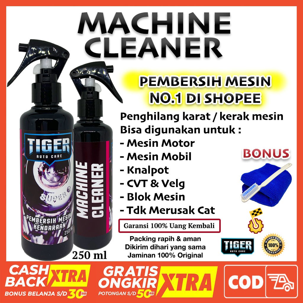 PEMBERSIH MESIN MOTOR MOBIL MACHINE CLEANER PENGHILANG KARAT KERAK BLOK MESIN KNALPOT VELG CVT