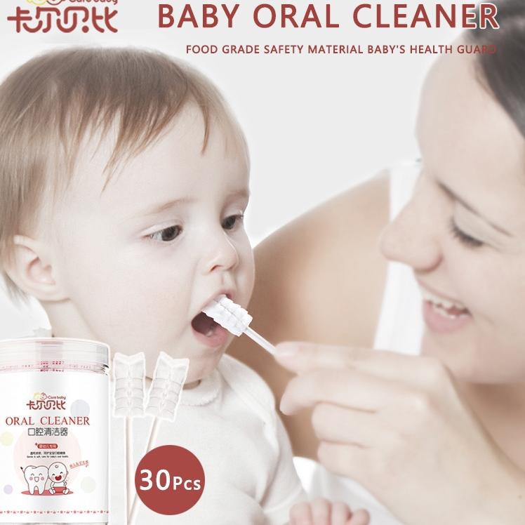 pembersih lidah bayi oral cleaner / Baby Oral Cleaner Cotton Toothbrush Oral Care baby kassa stick sikat lidah stik bayi kassa steril / Baby Oral Cleaner Baby isi 30pcs Pembersih mulut dan lidah bayi kasa steril / sikat gigi bayi / sikat gigi anak