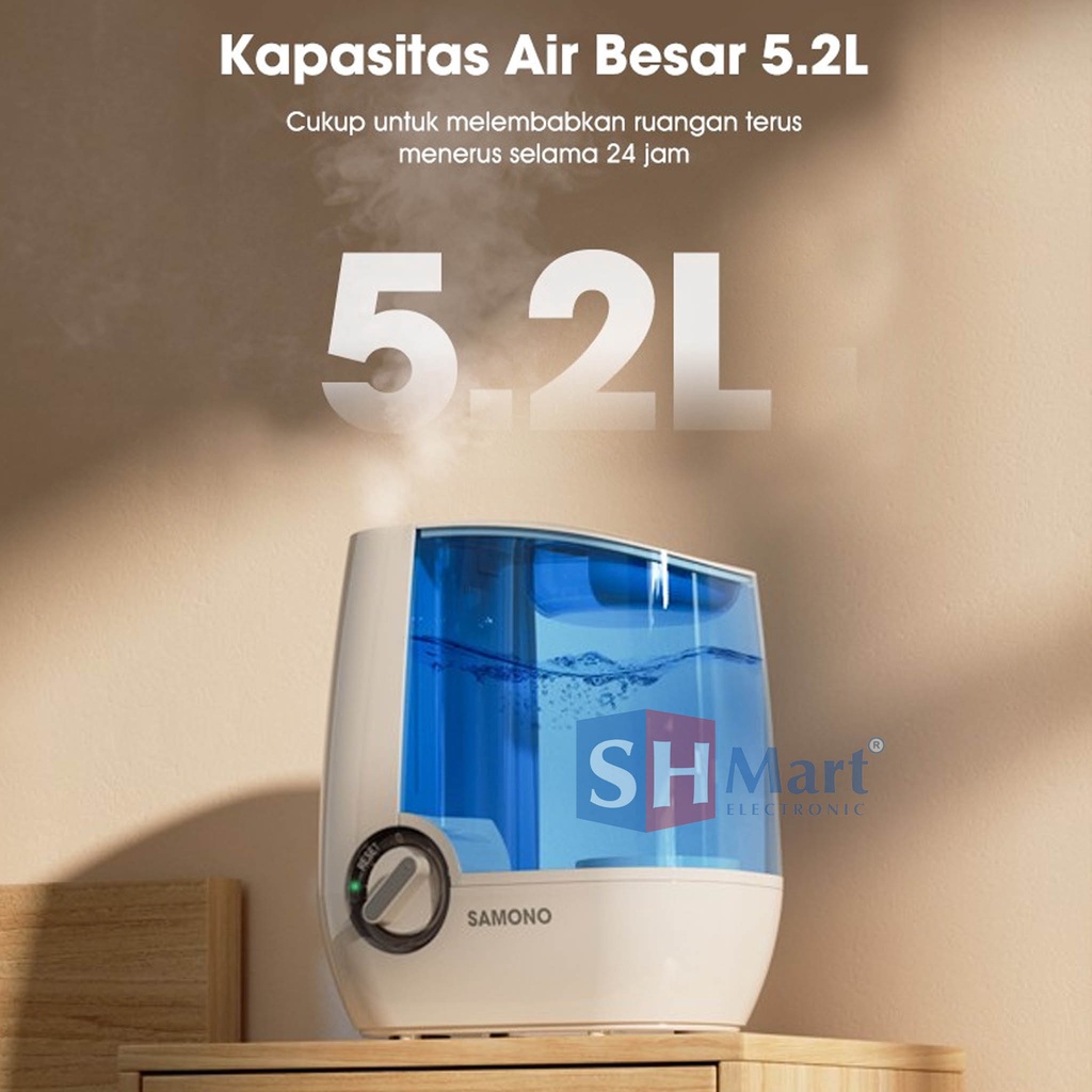 AIR HUMIDIFER WARM MIST SW-HU250 KAPASITAS 5 LITER UAP PANAS - HUMIDIFIER