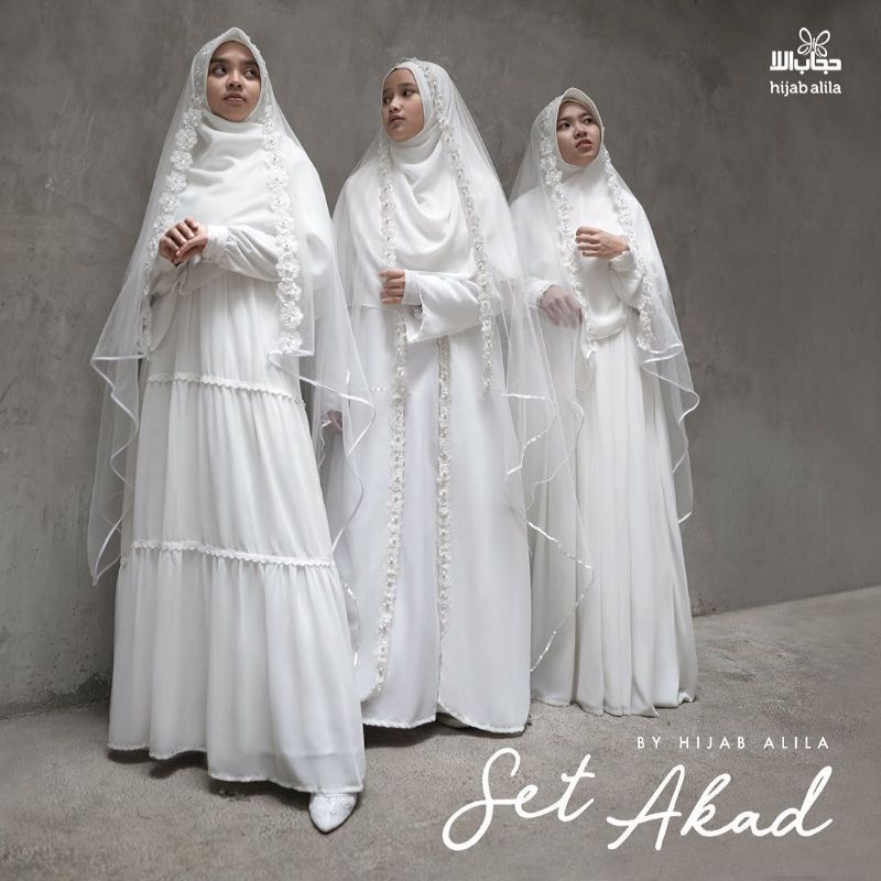 Jual Alila Baju Gamis Gaun Akad Nikah Wedding Pengantin Wanita Syar'i