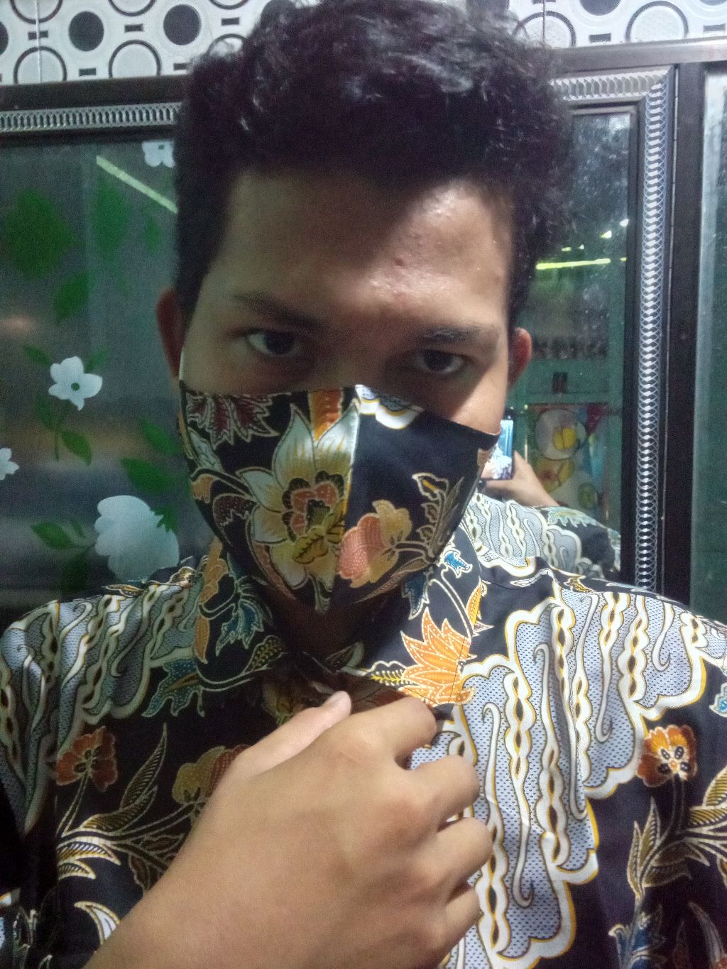 Maginot Kemeja Batik 2.0 Irawan-ss Lengan Pendek Pria + Free Masker