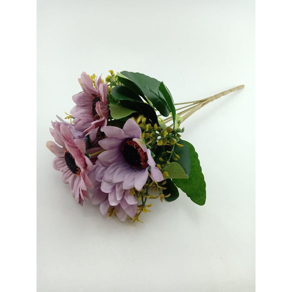 COD BUNGA TANGKAI MATAHARI BUNGA TANGKAI PLASTIK BUNGA ARTIFISIAL BUNGA PAJANGAN BUNGA HIAS BT9038-UNGU