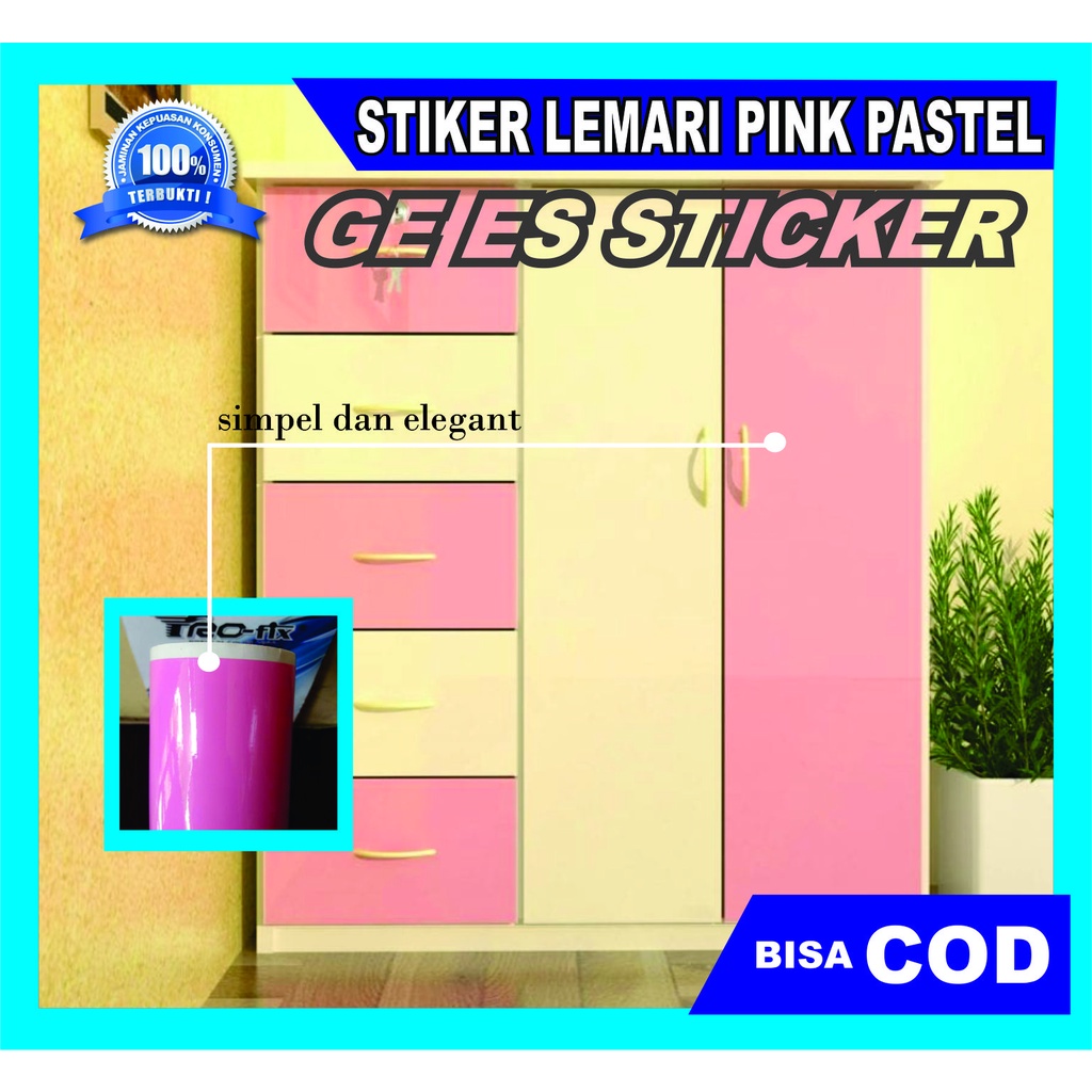 Stiker Lemari Warna Pink Pastel / pink  Muda Pastel