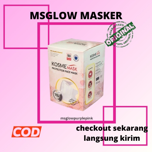 KOSME MASK / KOSMEMASK / MASKER MS GLOW / breathable km-95 / fit mask / pattern mask / ms glow maske