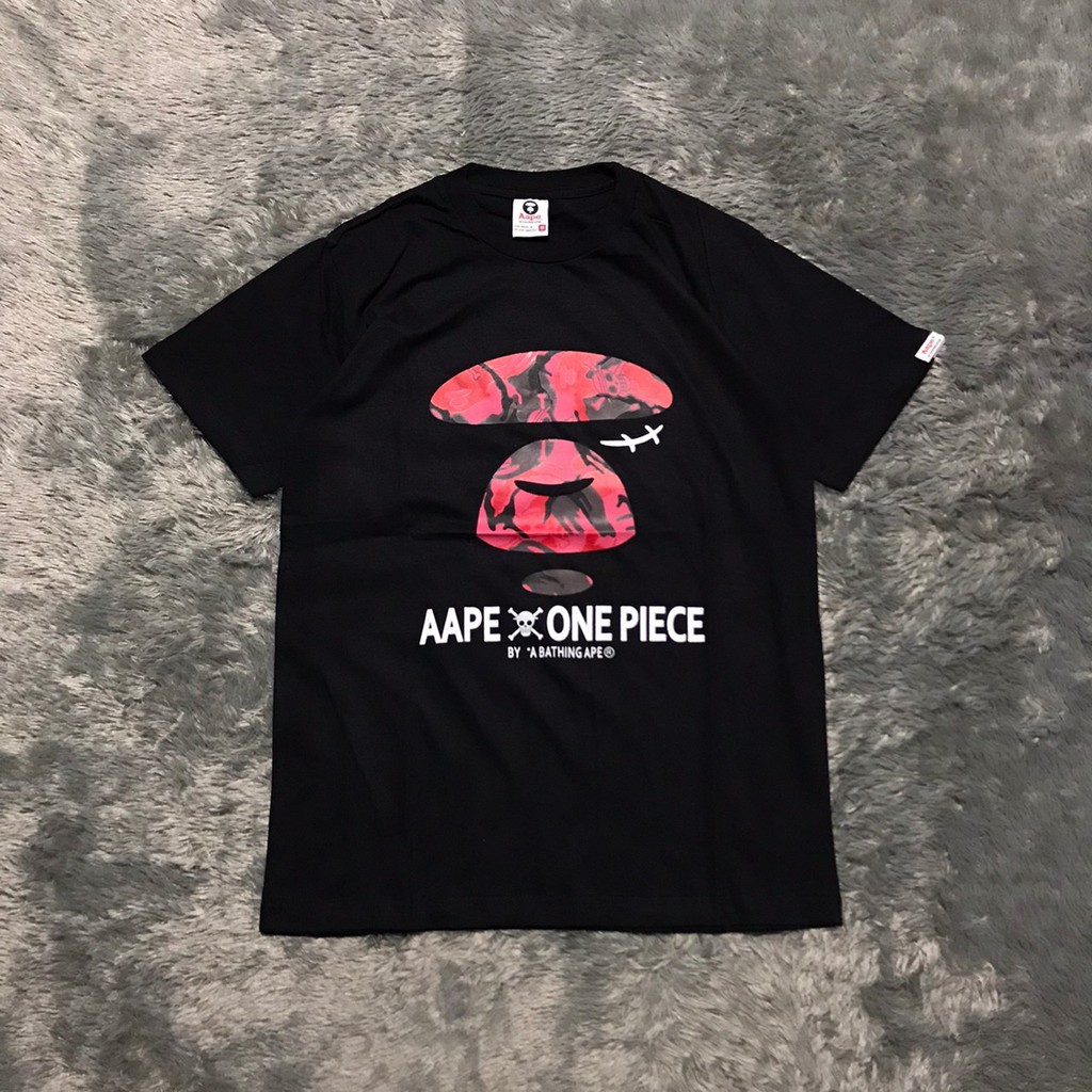 KAOS TSHIRT BAPE A BATHING APE X ONE PIECE COLOR CAMO APE FACE HIGH PREMIUM QUALITY