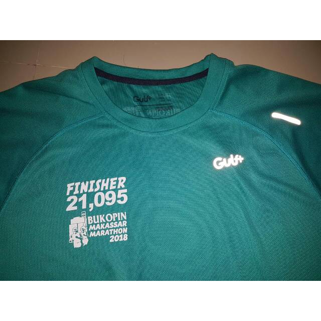 Baju lari finisher 21K Bukopin Makassar Marathon 2018
