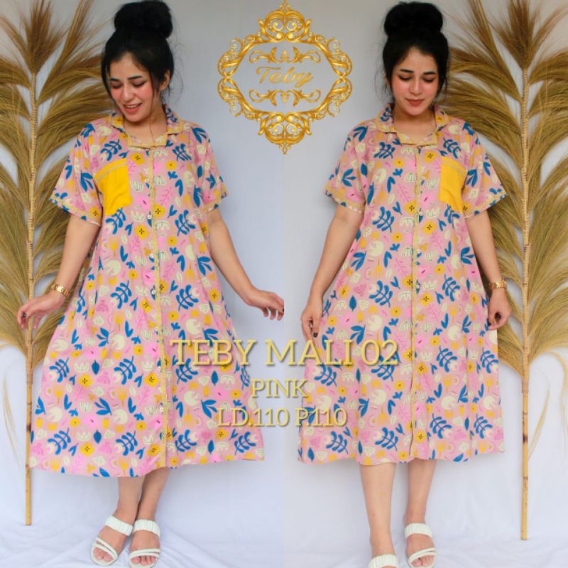 Daster arab Teby Tunik MALI Dress Rayon Midi tunik Original