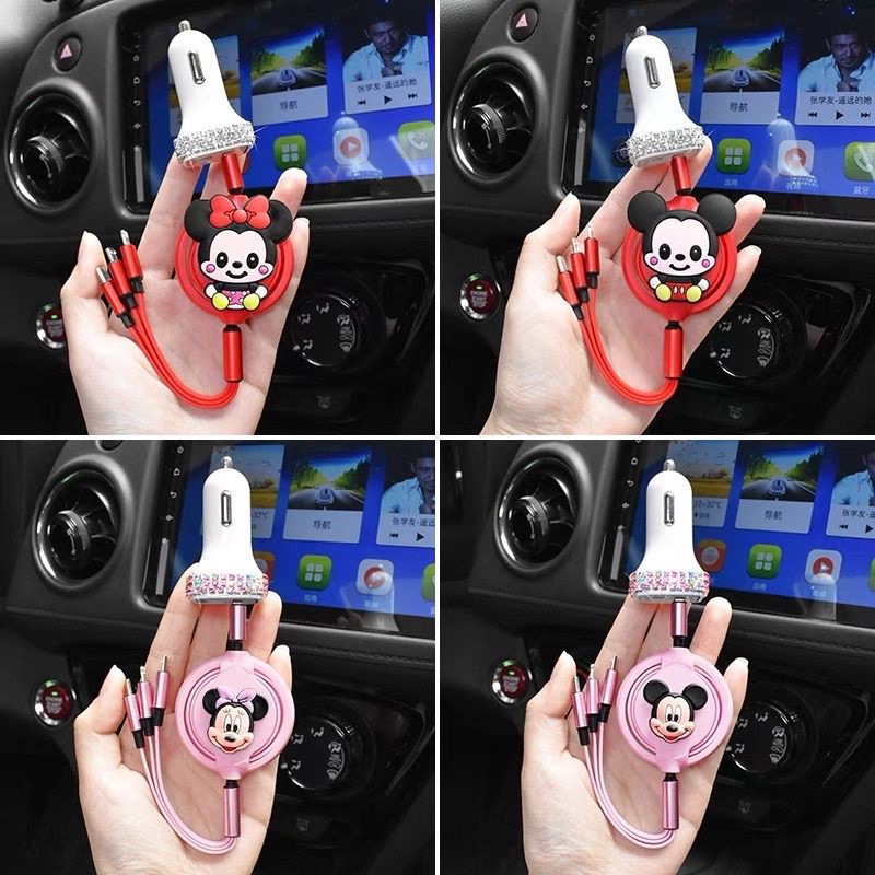 Barang mobil charge mobil usb kabal tali blm termasuk charger kabal mobil mickey minnie kabel charger mobil 3 in 1 motif mickey minnie lucu (iphone, tipeC, dan yg biasa) CHARGER MOBIL