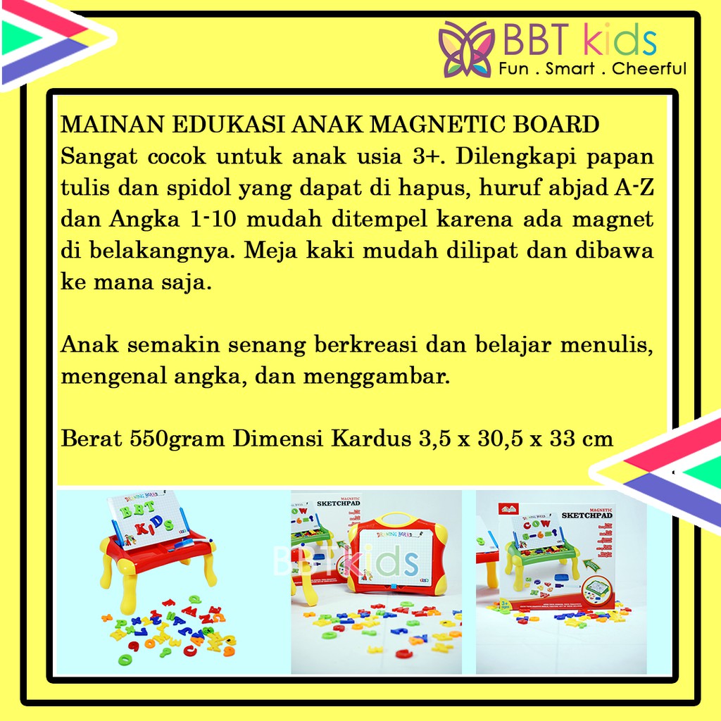 MAINAN EDUKASI ANAK MAGNETIC BOARD LEARNING CASE FIRST SECOND CLASSROOM SCHOOL PAPAN TULIS MAGNETIK