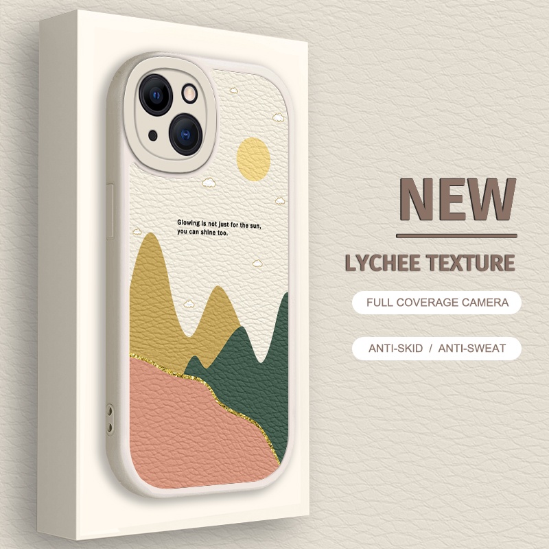 Casing Soft Case Motif Matahari + Bulan Untuk iPhone 6 / 7 / 8 + / X / XR / Xs Max 13 / 11 Pro Max