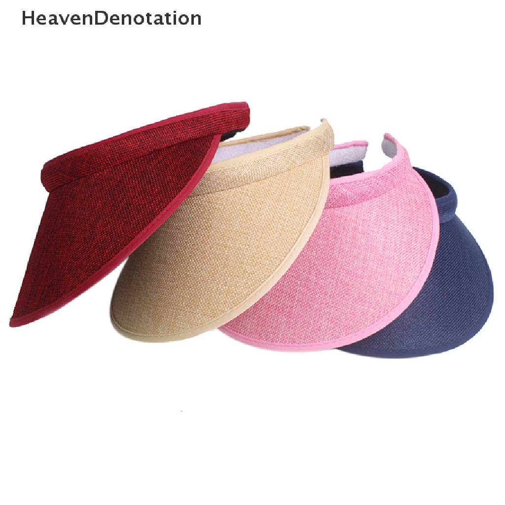 [HeavenDenotation] Women Men Plain Visor Outdoor Sun Cap Sport Golf Tennis Beach Hat Adjustable