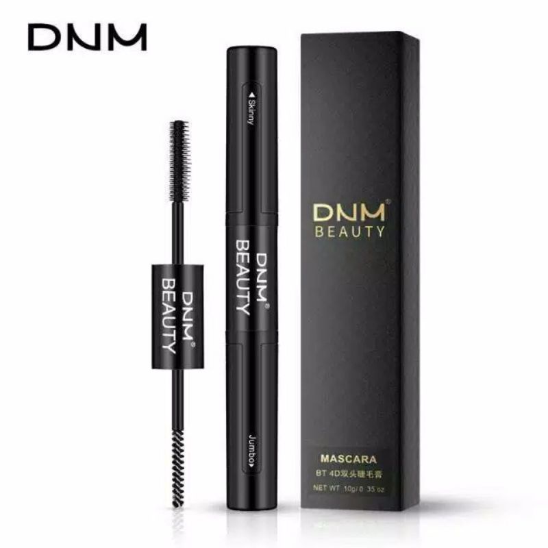 Medan Termurah 2in1 Mascara Pemanjang Bulu Mata Maskara Waterproof Longlasting DNM Black 4D Silk Fiber