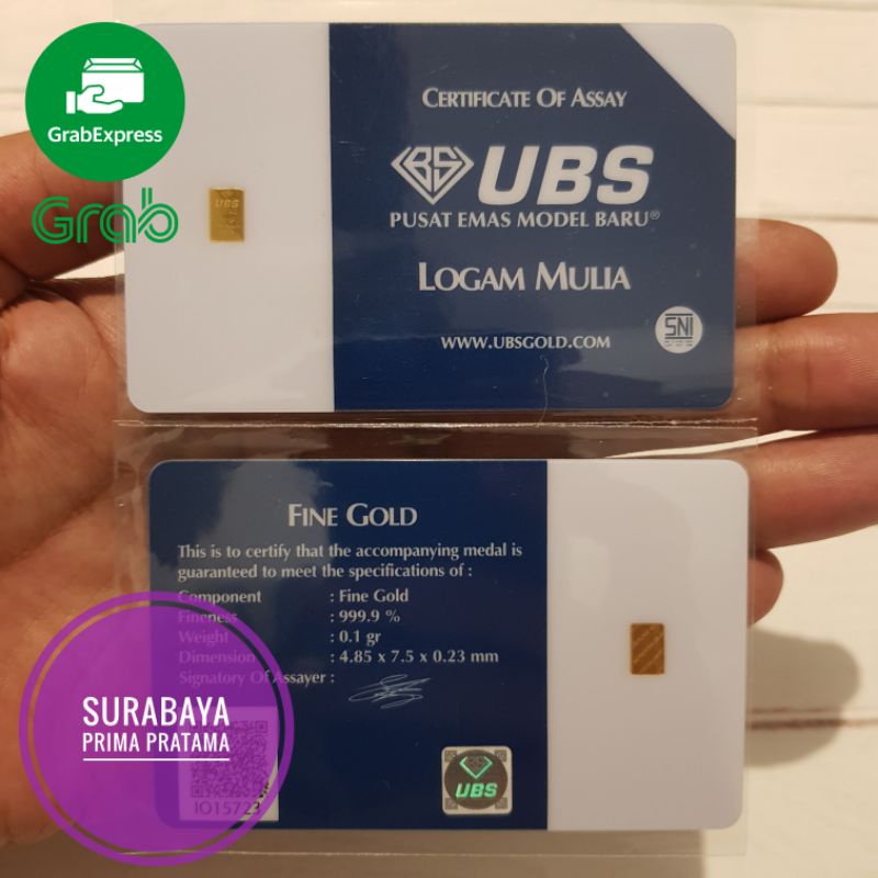 LM Logam Mulia Emas UBS 0,1 0,25 / 0.1 0.25 gr gram Press SNI