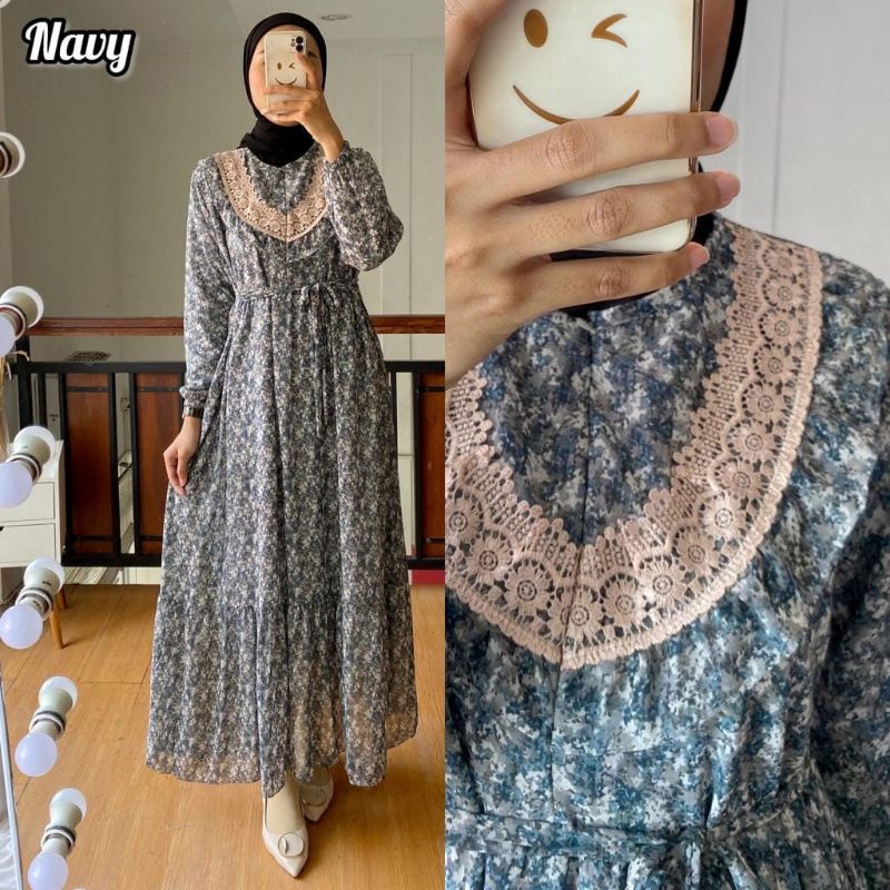 [COD] gamis ceruty renda // gamis ceruty babydoll motif | GAMIS BEST SELLER