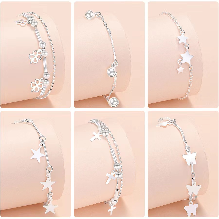 Perhiasan Gelang 925 Silver Model Simple Untuk Wanita