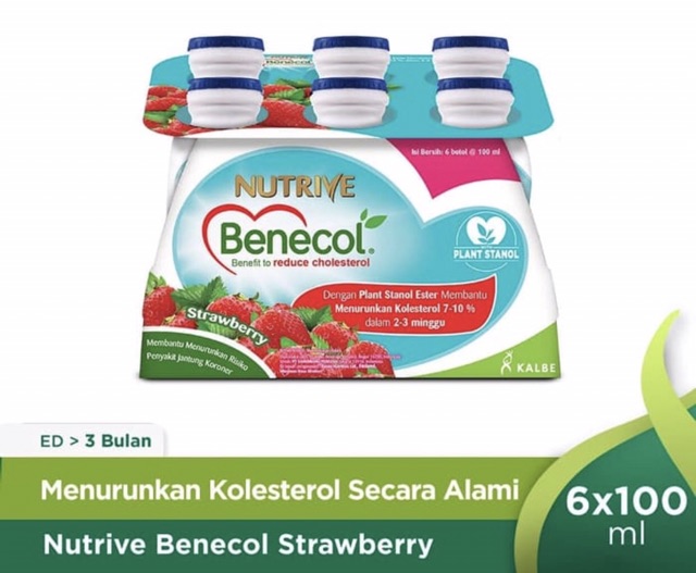 Nutrive benecol 6 x 100 ml blackcurrant | lychee | orange | strawberry ( menurunkan lemak darah )