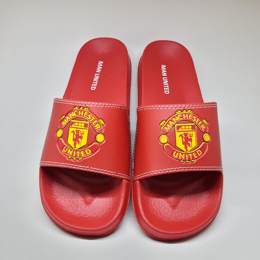 Sandal Soccer Club Manchester United Pria Wanita Sandal Slip Slop On Sandal Slide