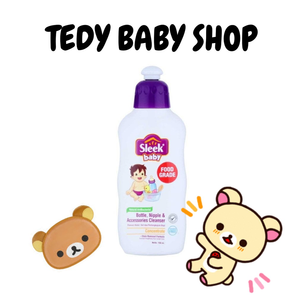 SLEEK 150 ML BOTTLE & NIPPLE CLEANSER - SABUN PEMBERSIH CUCI PIRING / PERLENGKAPAN BAYI