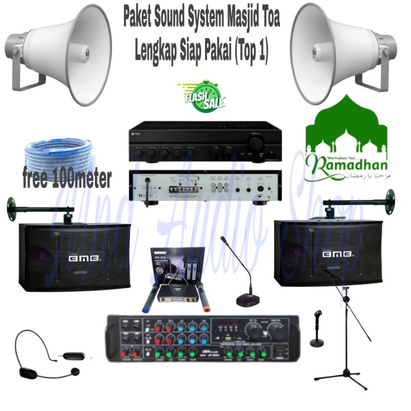 Paket Sound System Toa Masjid 2indoor 2 outdoor Lengkap (TOP 1)
