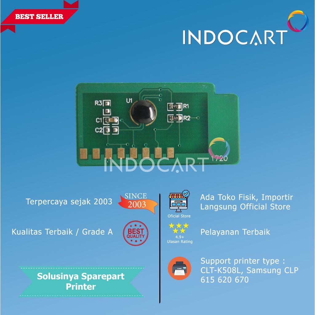 Chip CLT-K508L-C508L-M508L-Y508L-Samsung CLP 615 620 670 Toner