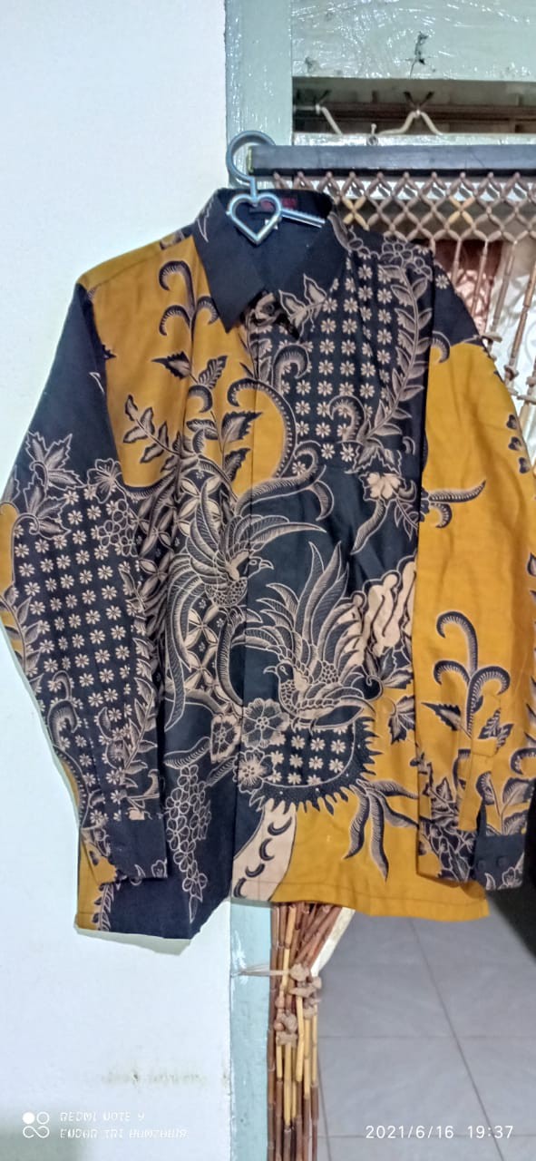 Kemeja Batik Pria Lengan Panjang Modern Lapis Furing Premium  Ar04