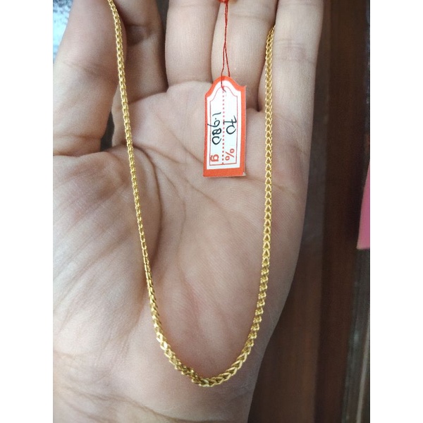 kalung kuning emas asli kadar 70% 2gram an
