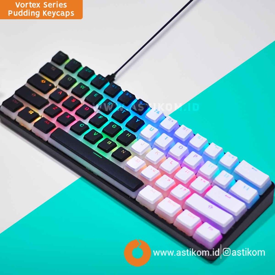 Vortex Series Double Shot PBT Pudding Backlit Keycaps | By Astikom