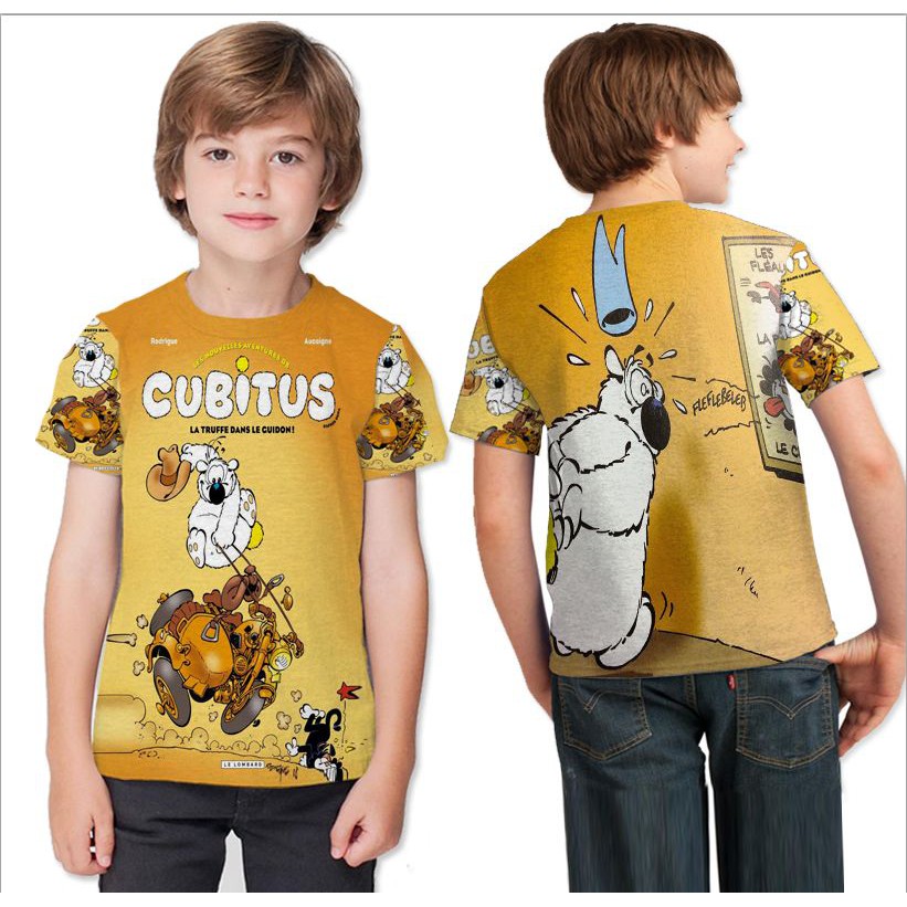 ALENZASHOP Kaos Baju Anak Gambar Cubitus Fullprint Custom