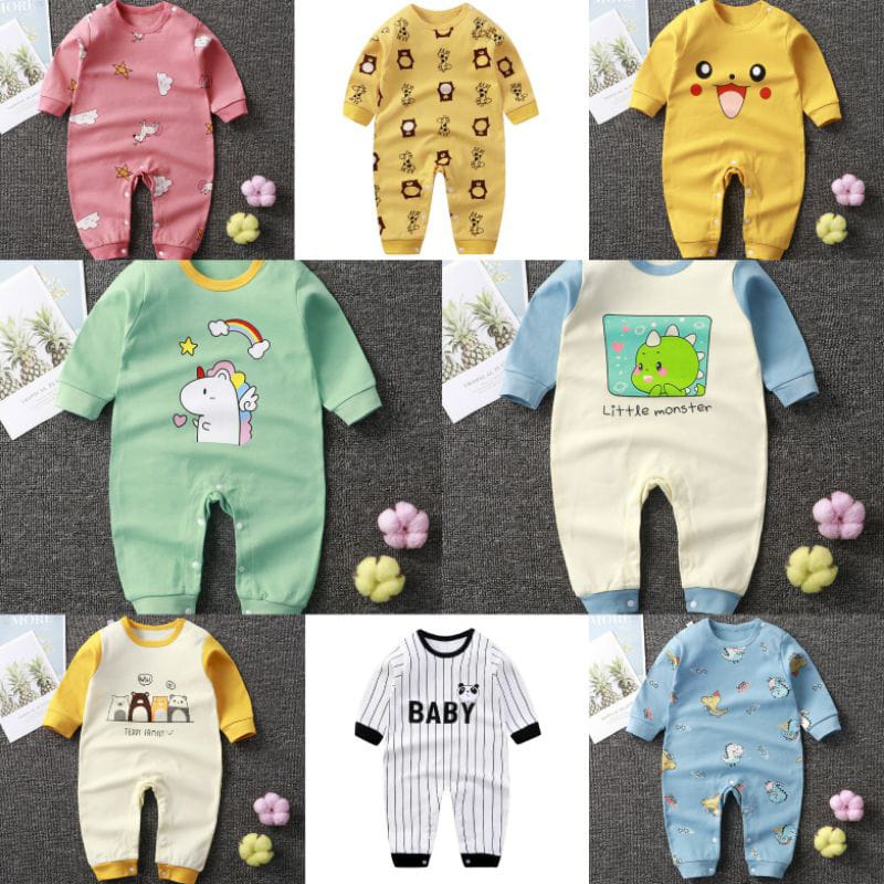JUMPER BAYI LENGAN PANJANG 0-1TAHUN / BAJU BAYI LENGAN PANJANG BaruT UNICORN DINO JUMPER BABY PIKACH