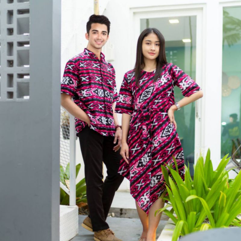 COUPLE DRESS LANCIP MODERN BATIK KANTOR BAJU BATIK KONDANGAN QUEENBUTIK