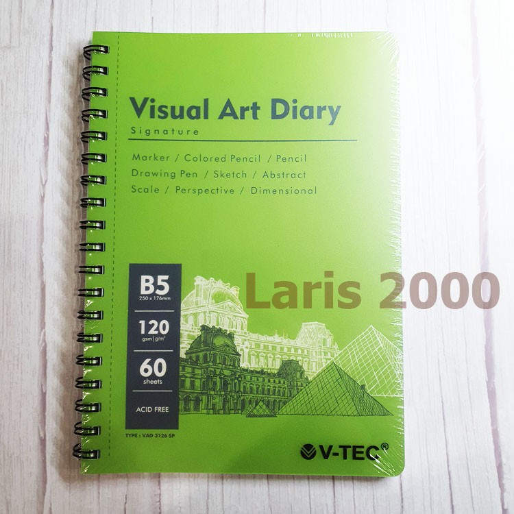 

Visual Art Diary / Sketch Book Spiral / Buku Sketsa Spiral V-tec B5