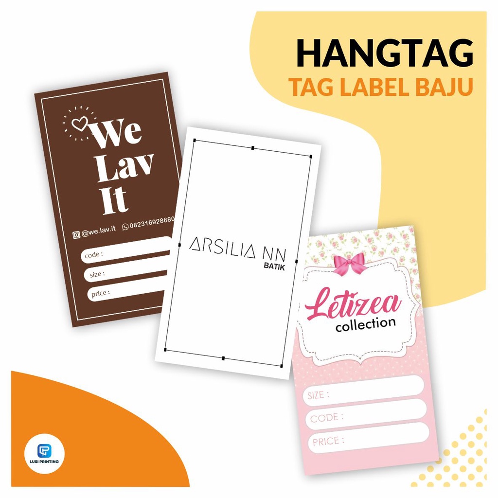 

HANGTAG / LABEL BAJU / TAG PRICE / TAG LABEL HARGA ISI 504PCS GRATIS DESAIN