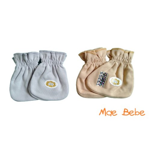 Nova Baby STK Polos Grey Brown Sarung Tangan dan Kaki Bayi