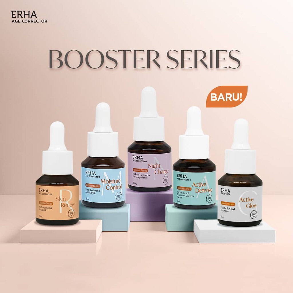 ⭐ BAGUS ⭐ ERHA BOOSTER SERUM 15ml | Active Defense Moisture Control skin Renew Night Charge Essence