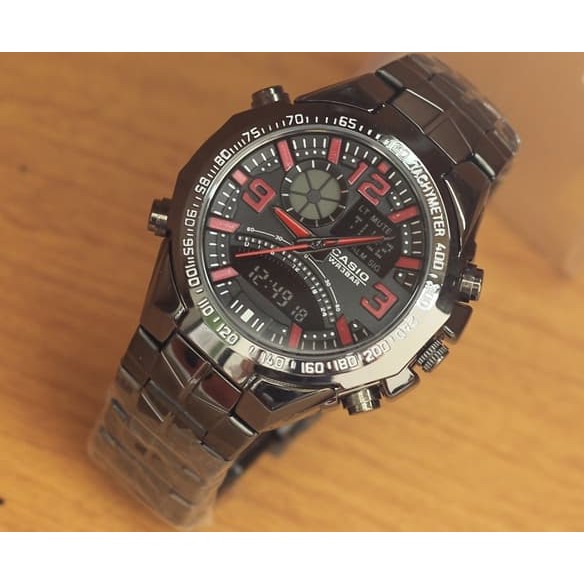 JAM TANGAN PRIA CASIO EDIFICE EFA1000 BLACK DIAL RED