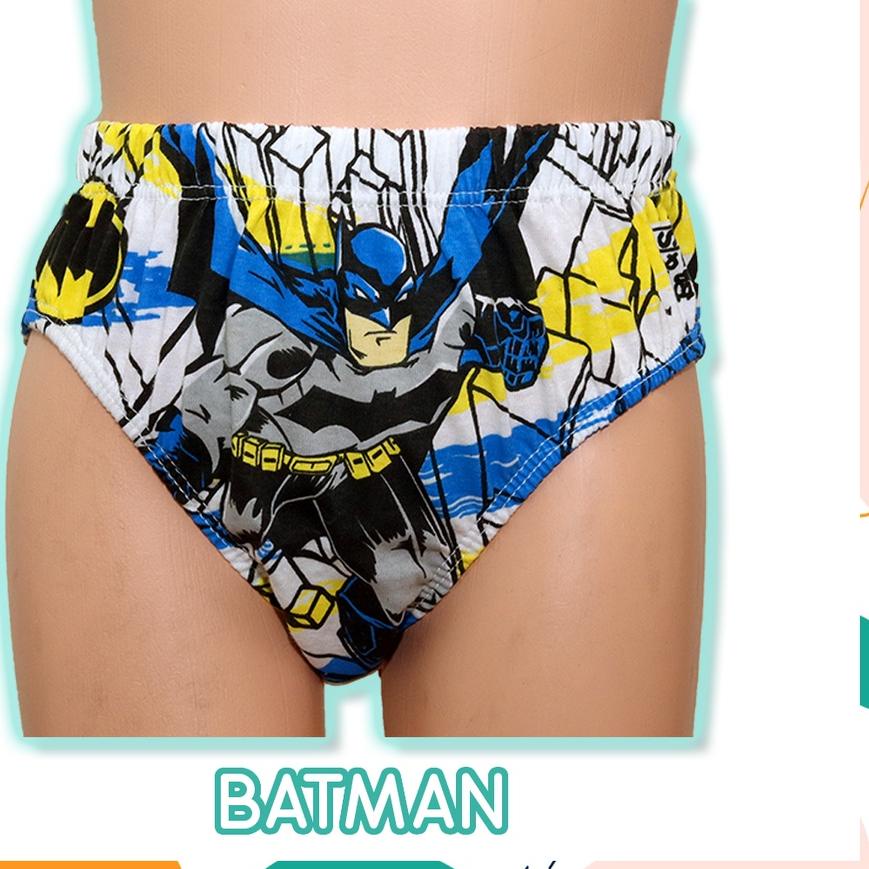 ✮ Celana Dalam Anak Laki laki, 3 - 8 tahun, cowok, cd, kolor, sempak, Gambar Spiderman, batman, iron