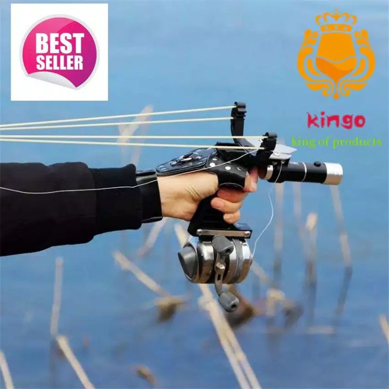 ketapel ikan modern fullset bonus sarung tangan