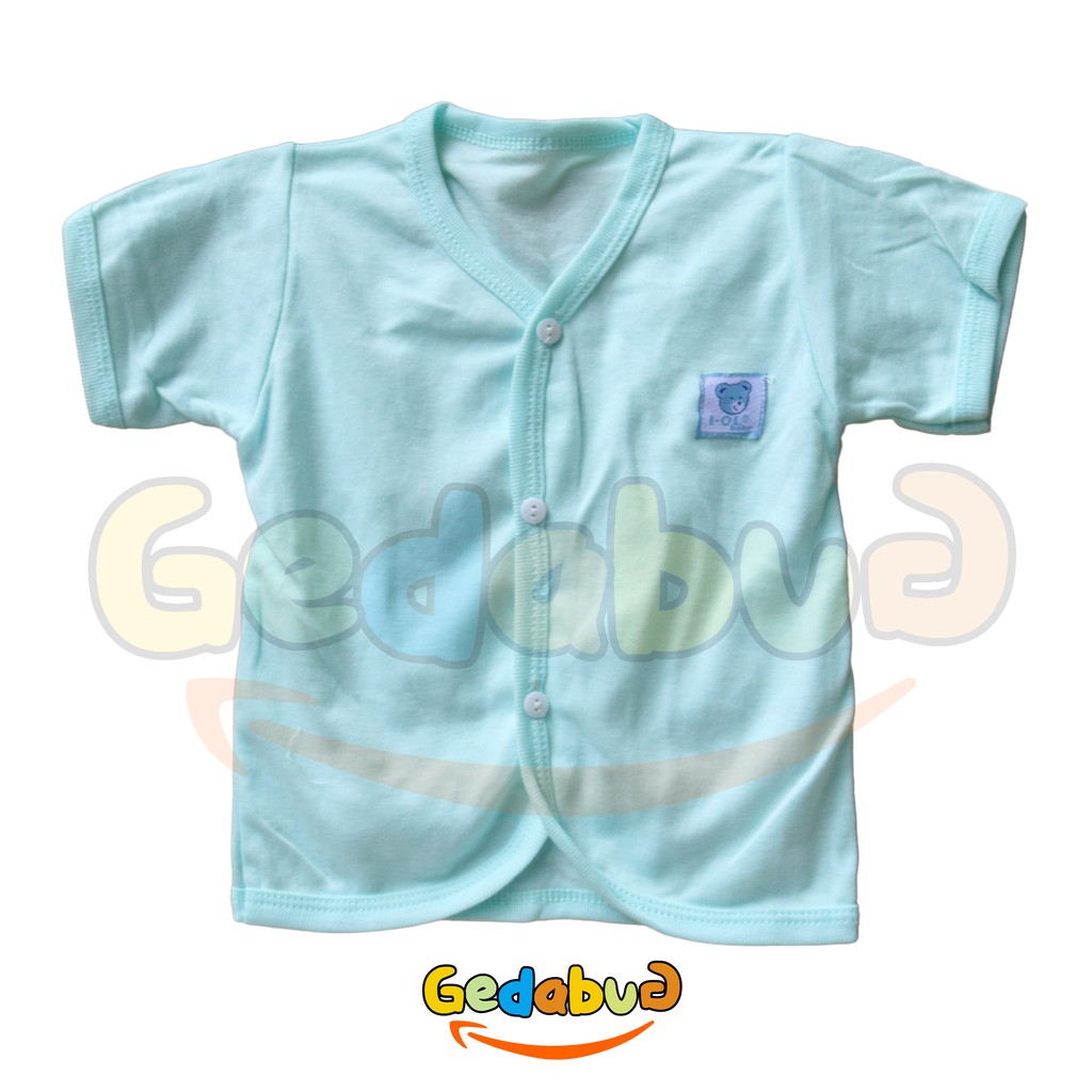 Baju IOL Kancing Depan Pendek | Perlengkapan Pakaian Bayi New Born