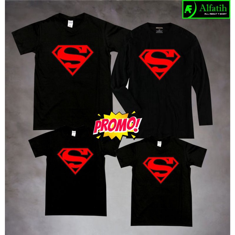 Kaos Couple Superman || Couple Keluarga || Baju Pasangan
