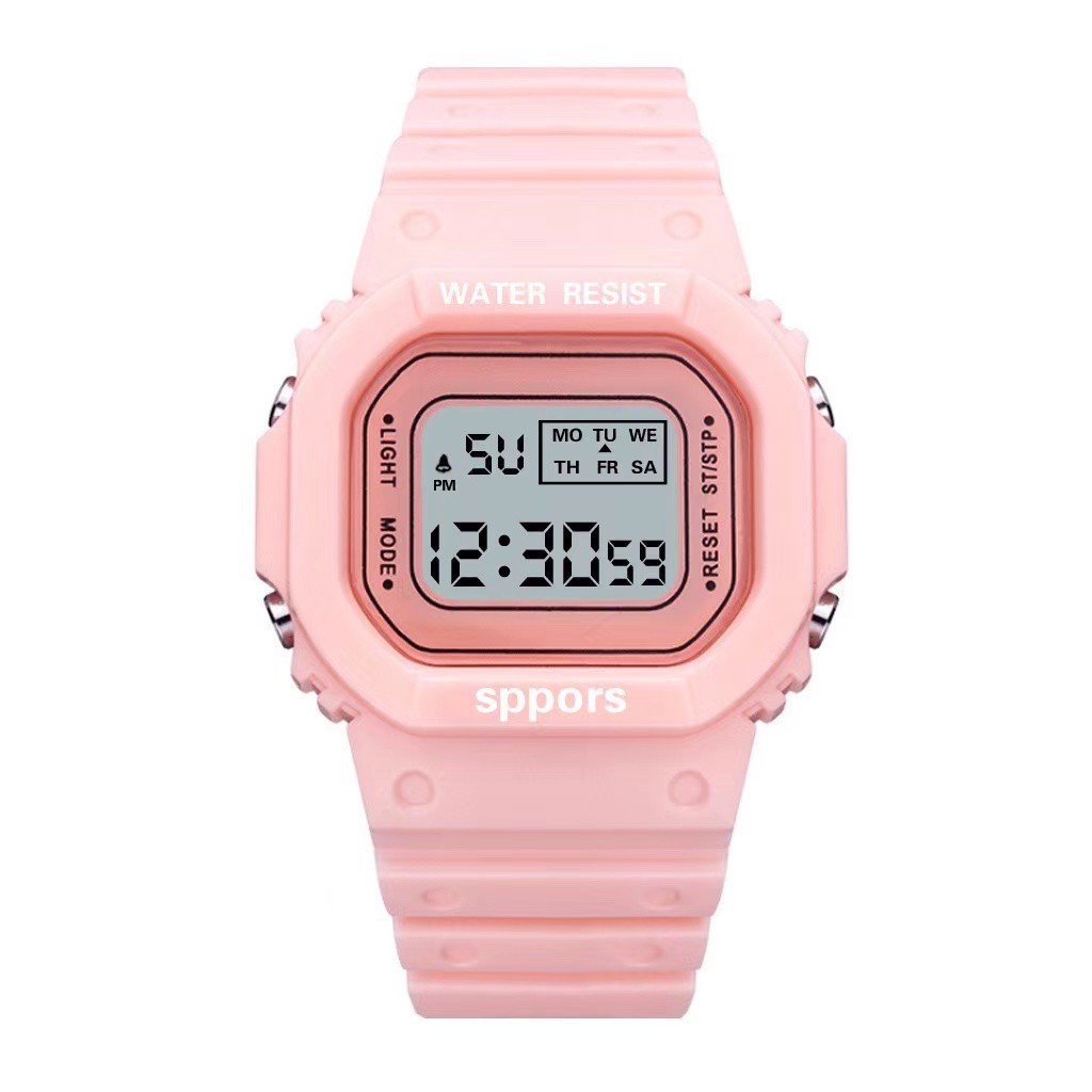 COD -  J5041 Jam Tangan Wanita Student Waterproof Digital Watch / Jam Fashion Korea Style Digital-Pink