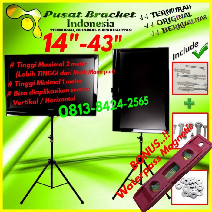 Bracket tv standing tripod 2 tv 14&quot; s/d 32&quot; High Quality